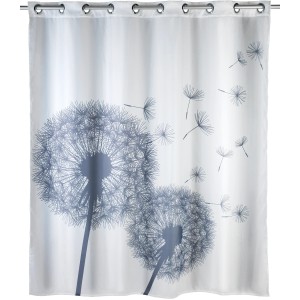 Wenko Duschvorhang Comfort Flex Astera mit Pusteblumen-Motiv, Anti-Schimmel, 180x200 cm.