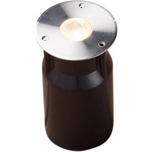 Heissner SMART LIGHT Bodeneinbauspot, 3W, warmweiß, Edelstahl für Teichbeleuchtung.
