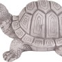 Weiße Gartenfigur Schildkröte, 17 cm, aus Polystone für den Außenbereich.
