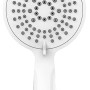 Wenko Duschkopf Young, weiß, mit 5 Strahlarten. Handbrause aus Kunststoff (ABS), 11 cm Durchmesser.