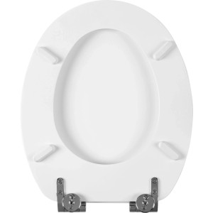 Weißer baliv Deluxe WC-Sitz Hastings mit Absenkautomatik und Holzkern.