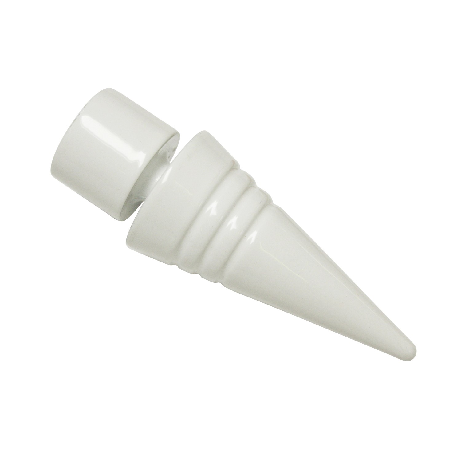 Gardinia Endstück Chicago Spitze, weiß, 2er-Pack für Stilgarnituren.