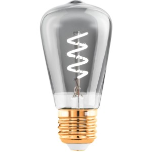 E27 LED-Leuchtmittel in Glühlampenform, 4W, warmweiß, mit sichtbarem Glühfaden.