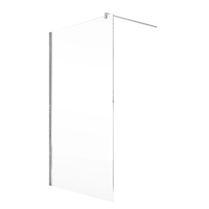 Schulte Walk In Duschkabine Garant 2.0, 90x200 cm, Chromoptik, Duschwand aus Glas.