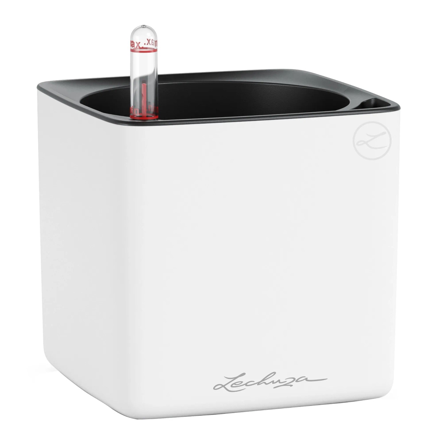 Lechuza Cube Color 14 – Set Di 2 Vasi Autoirriganti – 14x14x14 Cm – Colore Bianco – Resistente UV