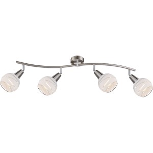 Globo LED-Spot Elliott mit 4 Leuchten, Nickel matt, für angenehme Beleuchtung im Raum.