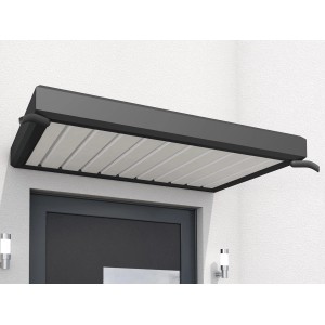 Gutta Rechteckvordach NM Aluminium Anthrazit 150 cm x 90 cm
