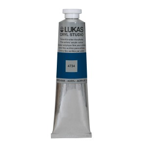 Lukas Cryl Studio Acrylfarbe Preussischblau, 75ml Tube.