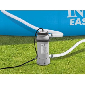 Elektrische Pool Heizung für Aufstellpools bis 15.000 l, mit Thermometer und 32 mm Anschluss.