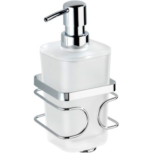 Wenko Seifenspender Premium aus Edelstahl zur Wandmontage.