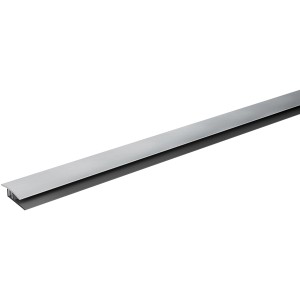 Silbernes Bewegungsprofil aus eloxiertem Aluminium, 900 mm lang, für LVT-Böden.