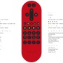 Fernbedienung für Just Light LED-Panel, rot, zur Steuerung von Farbe und Helligkeit.