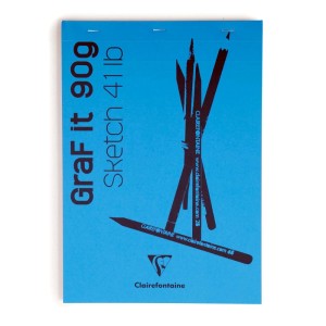 Clairefontaine Skizzenblock Kraftblock A4 Weiß 80 Blatt 90 g