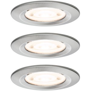 Paulmann LED-Einbauleuchte Nova GU10-Flat Starr Eisen Gebürstet