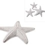 Deko-Figur Seestern, grau-weiß gewischt, aus Beton für Garten und Haus.