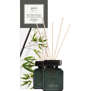 ipuro Raumduft Essentials Black Bamboo, 200 ml, mit Duftstäbchen für ein herb-frisches Raumklima.