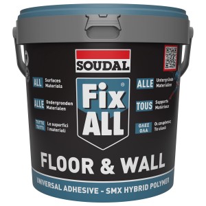 Eimer Soudal Fix All Floor & Wall, 4 kg Flächenkleber für diverse Untergründe.