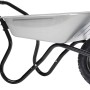 Haemmerlin BiBox One Schubkarre, 90 l, verzinkte Mulde, Luftrad, für Bau und Garten.