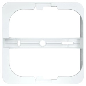 Weißer E2 Elektro Aufbaurahmen Style Q 145 für Deckenleuchten, 14,5x14,5x2,7 cm.