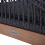 Detailansicht: Garden Pleasure Stuhl Pomona 4er Set, Akazie, anthrazit-braune Seilbespannung und Polster.
