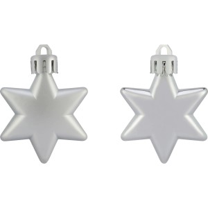 Baumschmuck-Set Sterne 12-teilig 5 cm Silber