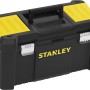 Stanley Werkzeugkoffer Essential 19 Zoll, Kunststoffbox mit Metallschließen, schwarz/gelb.