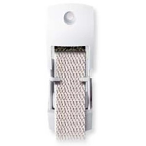 Weiße Schellenberg Rollladen Gurtführung Mini Duo mit Gurtband.