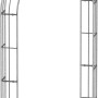 Feuerverzinkter Eleo Rosenbogen Matera, 235x140x29,7 cm, für Kletterpflanzen im Garten.