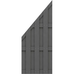 Sichtschutzzaun Anschlusselement Jumbo WPC Anthrazit 74 x 179/90 cm