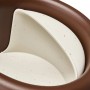 Detailaufnahme: Elho Vogelfutterhaus Organic, 25 cm, braun-weiß. Vogelhaus mit Futterbereich.