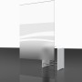 Schulte 2-teiliger Badewannenaufsatz, 112x140 cm, Dekor Liane Weiß, Echtglas