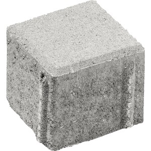 Premac Pflasterstein Klasiko, 10x10x8 cm, grau. Quadratischer Betonpflaster für Außenbereiche.