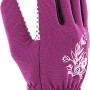 Violette Blackfox Gartenhandschuhe Gr. 6 mit Noppen und Blumenmuster für besseren Halt.