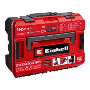 Einhell Schrauben- und Bit-Set, 2445-teilig im roten E-Case Werkzeugkoffer.