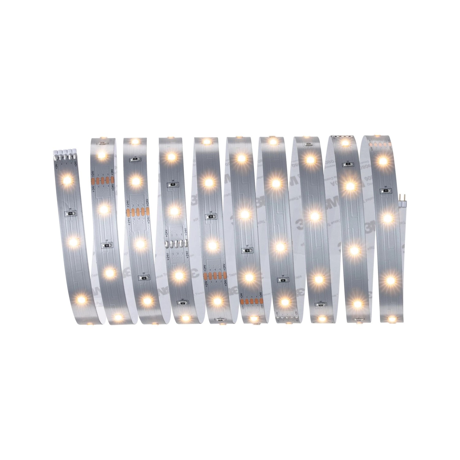 Paulmann MaxLED 250 Basis-Set, 3 m LED-Streifen, warmweiß, silber.
