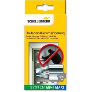 Schellenberg Rollladen Klemmsicherung Mini/Maxi, 2 Stück. Einbruchschutz für Rollläden.