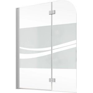 Schulte Badewannenaufsatz, 2-teilig, 112x140 cm, Dekor Liane, Alu Natur. Badewannenaufsatz mit Lianenmuster.