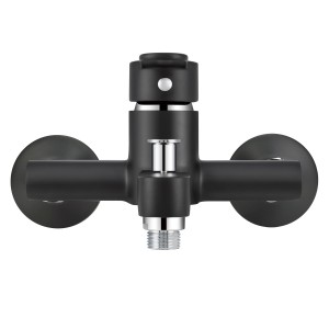 baliv Wannenarmatur WA-5891, schwarz-matte Einhebelmischbatterie für die Badewanne.