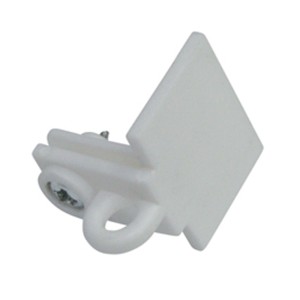 Schöner Wohnen Endkappen (2 Stk.) für Alu-Vorhangschiene Emilia, weiß.