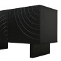 okwish TV-Bank Mit Struktur 4 Türen Wohnzimmer 180x40x55cm Schwarz_10