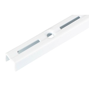 Weiße Regalschiene, 100 cm, zur Wandmontage von Regalböden.