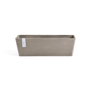 Ecopots Bruges Pflanztopf, braungrau, 55x17cm, rechteckig für Balkon & Terrasse.