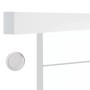 Detailaufnahme: Weißlack Holzschiebetür-Set Ontario Bianco mit Griffmuschel und Soft-Einzug.