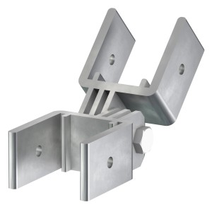 3D-Gelenk Front für Aluprofil 45 mm x 23 mm