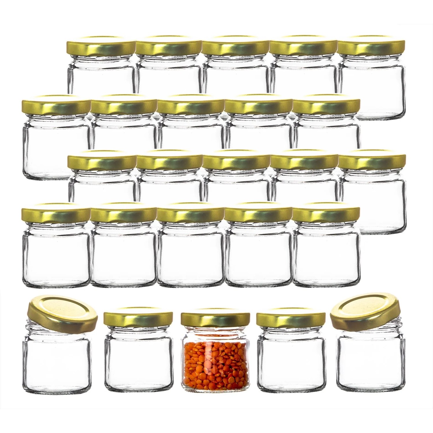 BigDean 25X Kleine Marmeladengläser 53 Ml Made In Germany Gläschen Mit Schraub Deckel Mini Einmachgläser Honiggläser Probiergläser kaufen bei OBI