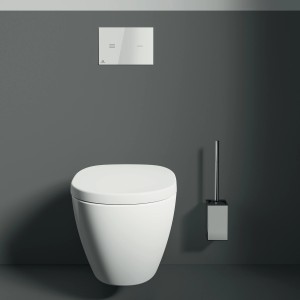 Ideal Standard IOM Cube WC-Bürstengarnitur, Chrom-Behälter aus Metall, zur Wandmontage.