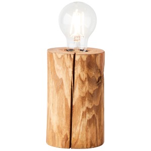 Brilliant Tischleuchte Trabo aus FSC®-Holz, Kiefer gebeizt, 15 cm hoch. Design-Tischlampe.