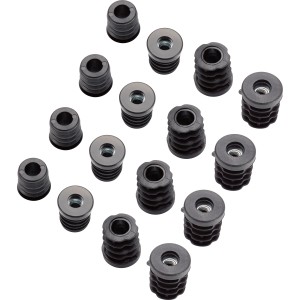 Fußkappen-Set, 16-teilig, für Thompson Lounge-Möbel, Kunststoff, anthrazit, zwei Größen.