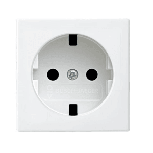 Busch&Jaeger Zentralscheibe Balance SI Alpinweiß für Steckdose.