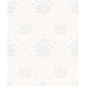 Graue Vliestapete mit Putzstruktur und Damastmuster La Veneziana III.